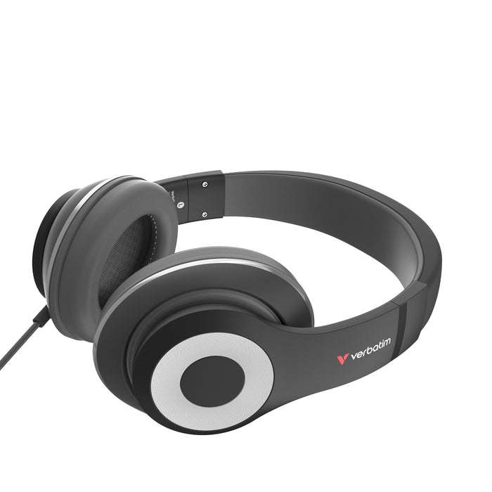 Verbatim TruSound USB-C Over-Ear Headset With In-Line Microphone, Black-Speakers-Gigante Computers