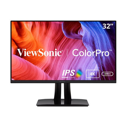 ViewSonic VP3256-4K 32inch Premium IPS 4K Ergonomic Monitor, Ultra-Thin Bezels, Colour Accuracy, Pantone Validated, HDMI, DisplayPort, USB Type-C, Professional Graphic Design, Photo & Video Editing, Black-Monitors-Gigante Computers