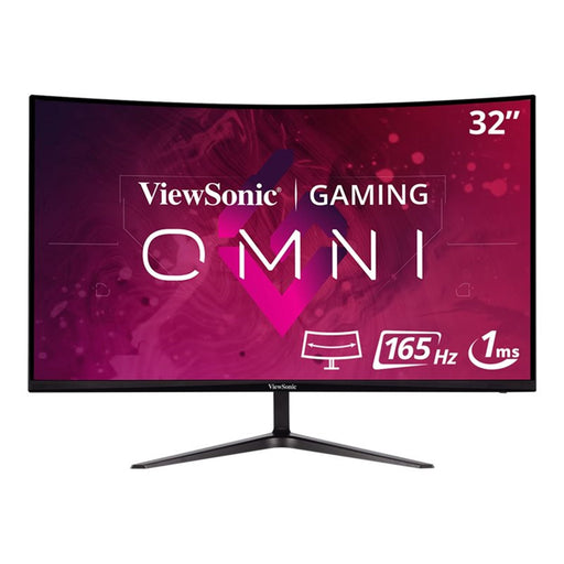 Viewsonic Omni VX3218-PC-MHD 32 Inch Curved Gaming Monitor, Full HD, 165Hz, Freesync, 2xHDMI, DisplayPort, 1ms VESA, Speakers-Monitors-Gigante Computers