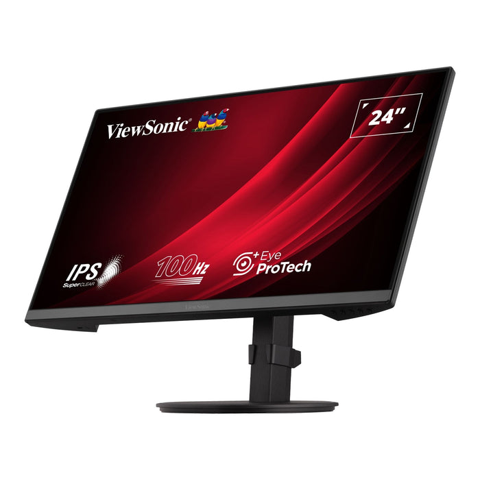 Viewsonic VA2408-HDJ 24 Inch IPS Monitor, Full HD, 100Hz, 5ms, VGA, HDMI, Display Port, Height Adjust, Pivot, Swivel, Int PSU, VESA-Monitors-Gigante Computers