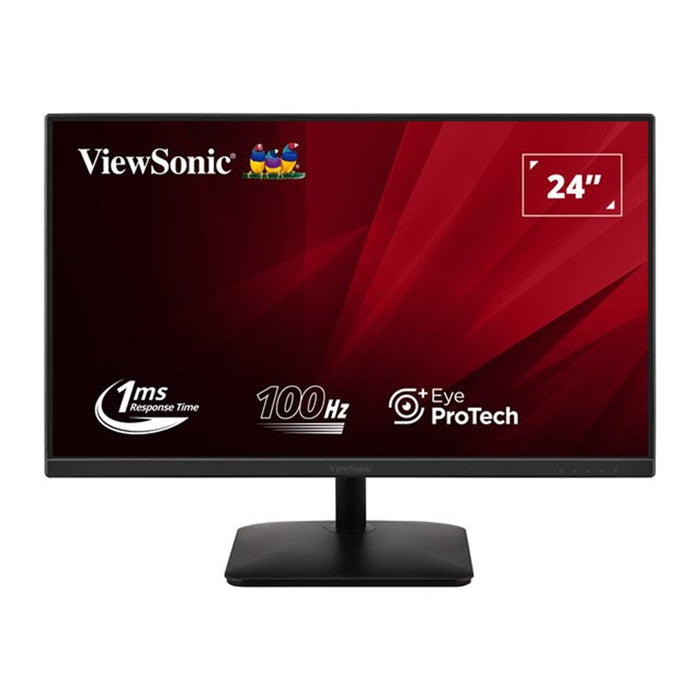 Viewsonic VA2408-MHDB 24 Inch IPS Monitor, Full HD, 100Hz, 1ms, USB Hub, VGA, HDMI, Displayport, VESA, Speakers-Monitors-Gigante Computers