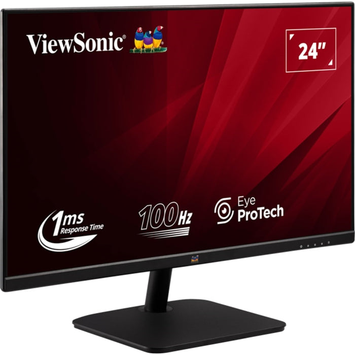 Viewsonic VA2432-H-2 24 Inch IPS Frameless Monitor, Full HD, LED, Widescreen, 100Hz, 1ms, VGA, HDMI, VESA-Monitors-Gigante Computers