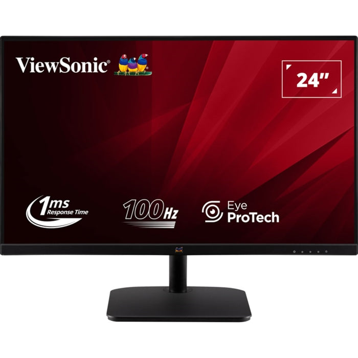 Viewsonic VA2432-H-2 24 Inch IPS Frameless Monitor, Full HD, LED, Widescreen, 100Hz, 1ms, VGA, HDMI, VESA-Monitors-Gigante Computers