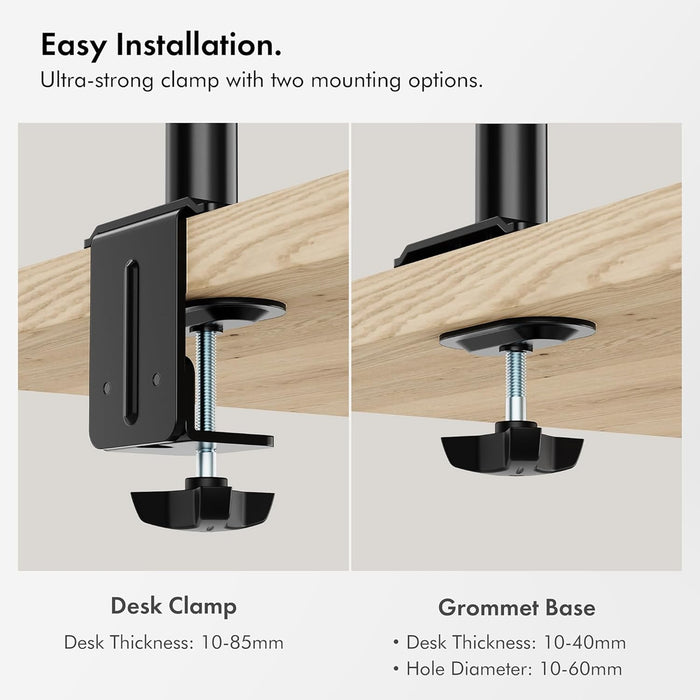VonHaus Quad Monitor Stand for 13-32" Screens, Four Screen Monitor Desk Mount, Height Adjustable, Easy Assemble Stand with Full Tilt, Rotation & Swivel Arms, VESA 75x75 & 100x100mm-Accessories-Gigante Computers