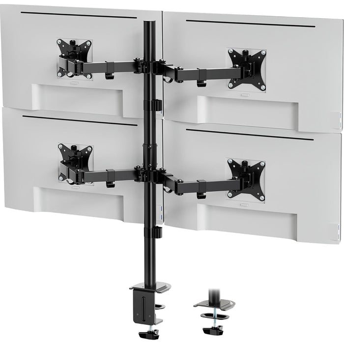 VonHaus Quad Monitor Stand for 13-32" Screens, Four Screen Monitor Desk Mount, Height Adjustable, Easy Assemble Stand with Full Tilt, Rotation & Swivel Arms, VESA 75x75 & 100x100mm-Accessories-Gigante Computers
