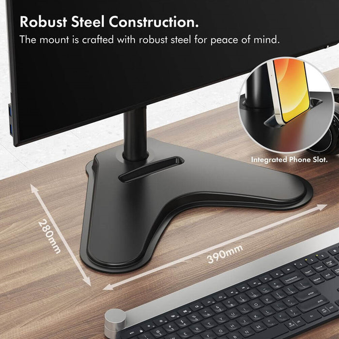 VonHaus Single Monitor Mount and Stand for 13-32 Inch Screens, VESA dimensions 75x75mm and 100x100mm-Accessories-Gigante Computers