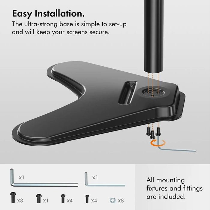 VonHaus Single Monitor Mount and Stand for 13-32 Inch Screens, VESA dimensions 75x75mm and 100x100mm-Accessories-Gigante Computers