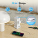 VonHaus Tower Extension Lead with USB, Power Surge Protection 2M Cable White, 8 x UK Mains Sockets, Three-Pin 13A Plugs, Arranged Vertically With 2 Sockets On Each Of The 4 Sides-Cables-Gigante Computers