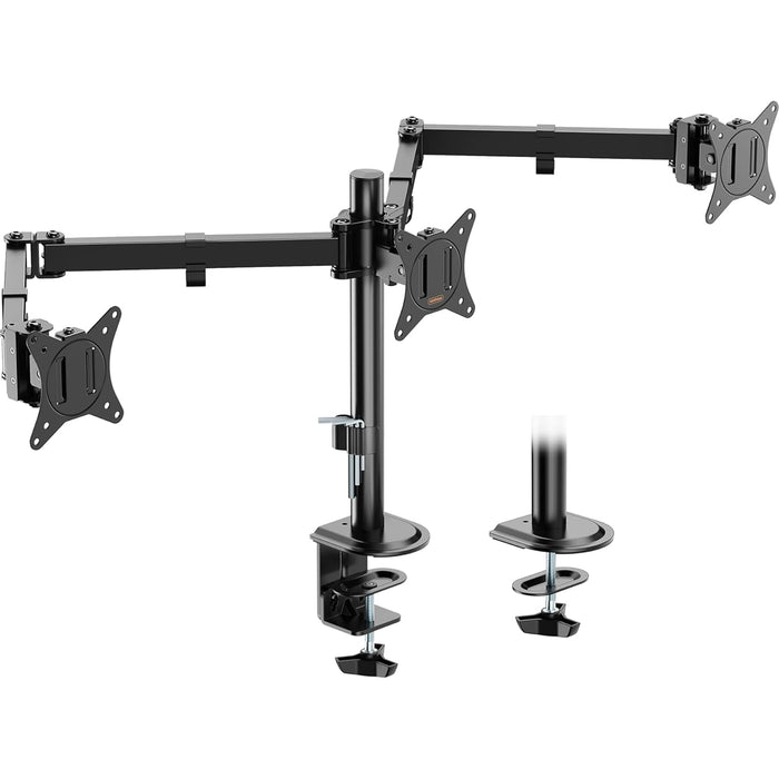 VonHaus Triple Monitor Stand for 17-27" Screens, Three Screen Monitor Mount with Desk Clamp, Height Adjustable, Easy Assemble Stand with Full Tilt, Rotation & Swivel Arms, VESA 75x75 & 100x100mm-Accessories-Gigante Computers