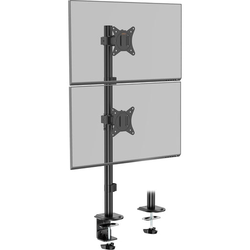 VonHaus Vertical Double Monitor Stand for 13-32" Screens, Twin Monitor Mount with Clamp, Height Adjustable, Easy Assemble Stand with Full Tilt, Rotation & Swivel Arms, VESA 75x75 & 100x100mm-Accessories-Gigante Computers