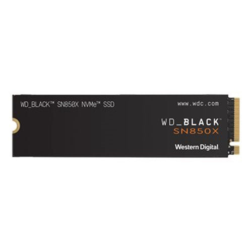 WD 1TB Black SN850X M.2 NVMe SSD, M.2 2280, PCIe4, TLC 3D NAND, R/W 7300/6300 MB/s, 800K/1,100K IOPS, No Heatsink-Internal SSD Drives-Gigante Computers