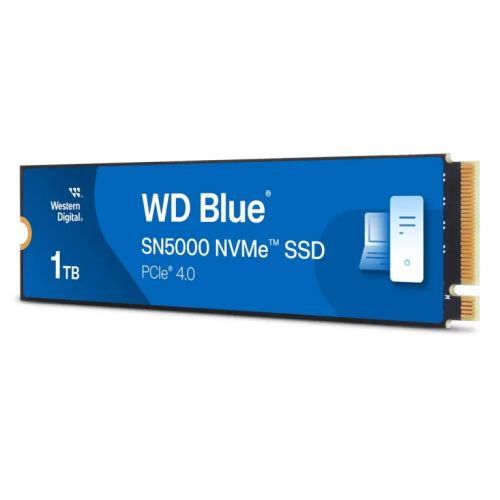 WD 1TB Blue SN5000 M.2 NVMe Gen4 SSD, M.2 2280, PCIe4, 3D NAND TLC, R/W 5150/4900 MB/s, 730K/770K IOPS-Internal SSD Drives-Gigante Computers