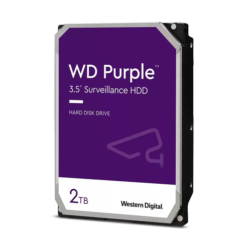 WD 3.5", 2TB, SATA3, Purple Surveillance Hard Drive, 64MB Cache, OEM-Internal Hard Drives-Gigante Computers