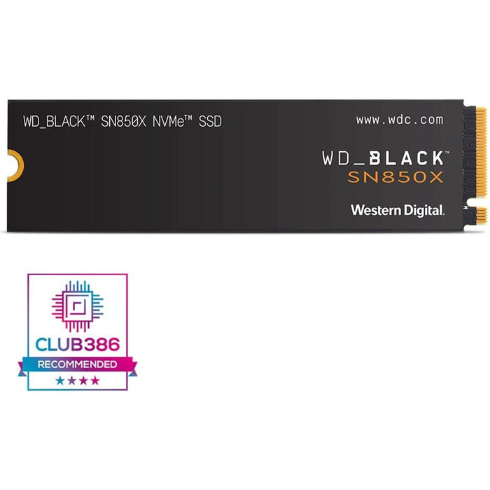 WD Black SN850X (WDS200T2X0E) 2TB NVMe SSD, M.2 Interface, PCIe Gen4, 2280, Read 73000MB/s, Write 6300MB/s, 5 Year Warranty-Hard Drives-Gigante Computers