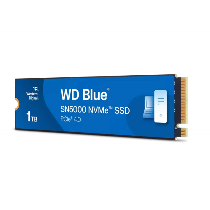 WD Blue SN5000 (WDS100T4B0E-00CNZ0) 1TB NVMe SSD, M.2 Interface, PCIe Gen4, 2280, Read 5150MB/s, Write 4900MB/s, 5 Year Warranty-Hard Drives-Gigante Computers