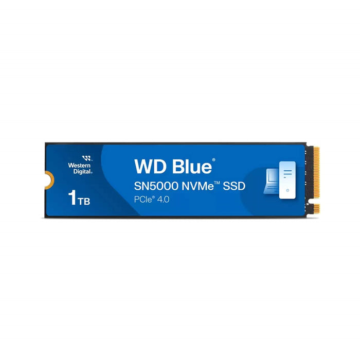 WD Blue SN5000 (WDS100T4B0E-00CNZ0) 1TB NVMe SSD, M.2 Interface, PCIe Gen4, 2280, Read 5150MB/s, Write 4900MB/s, 5 Year Warranty-Hard Drives-Gigante Computers