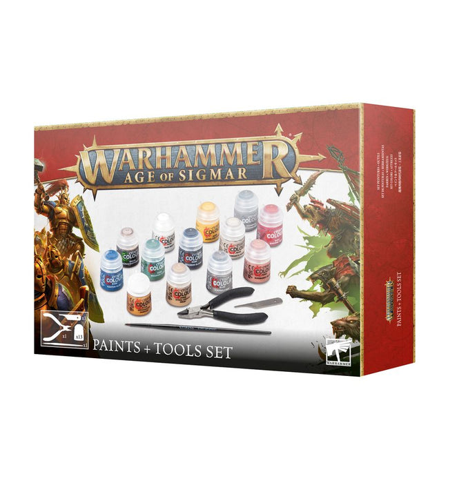 Warhammer Age of Sigmar: Paints + Tools Set-Hobby Accessories-Gigante Computers