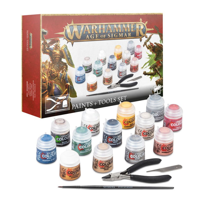 Warhammer Age of Sigmar: Paints + Tools Set-Hobby Accessories-Gigante Computers