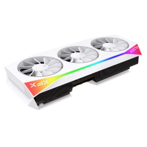 XFX Mercury RX9070 XT OC White Magnetic Air Edition with RGB, PCIe5, 16GB DDR6, HDMI, 3 DP, 3100MHz Clock, Overclocked-Graphics Cards-Gigante Computers