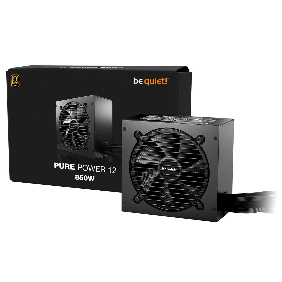 be quiet! 850W PURE POWER 12, 80 PLUS Gold, ATX 3.1 compliant and PCIe ...
