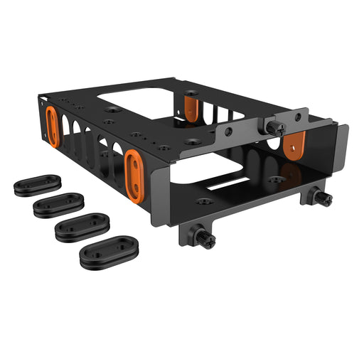 be quiet! HDD Cage, Mounting for One HDD or Two SSDs, Black & Orange Rubber Decouplings Included, Compatible with Most be quiet! Cases-Cables-Gigante Computers