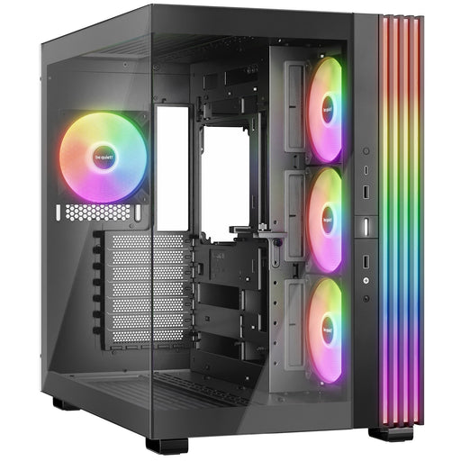 be-quiet! Light Base 600 LX, Black, Midi-Tower ATX Case, Massive ARGB LED Strip, Full Windowed Design, 4x Light Wings LX 120mm PWM fans included-Cases-Gigante Computers