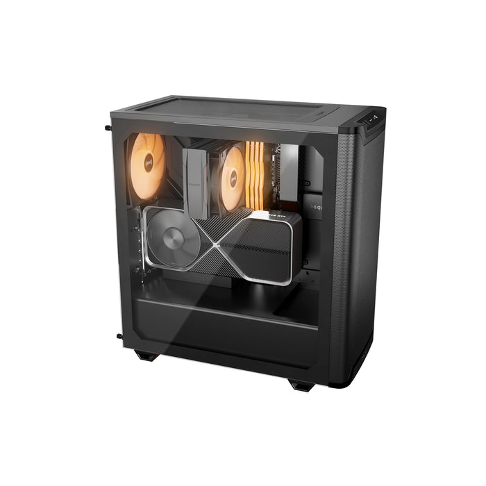 be quiet! Pure Base 501 LX Case, Airflow Window Black, Mid Tower, 2 x USB Type-A, 1 x USB Type-C, 4 x Light Wings LX Black PWM Fans Included, 3 Years Warranty-Cases-Gigante Computers