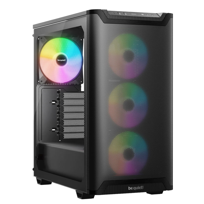 be quiet! Pure Base 501 LX Case, Airflow Window Black, Mid Tower, 2 x USB Type-A, 1 x USB Type-C, 4 x Light Wings LX Black PWM Fans Included, 3 Years Warranty-Cases-Gigante Computers