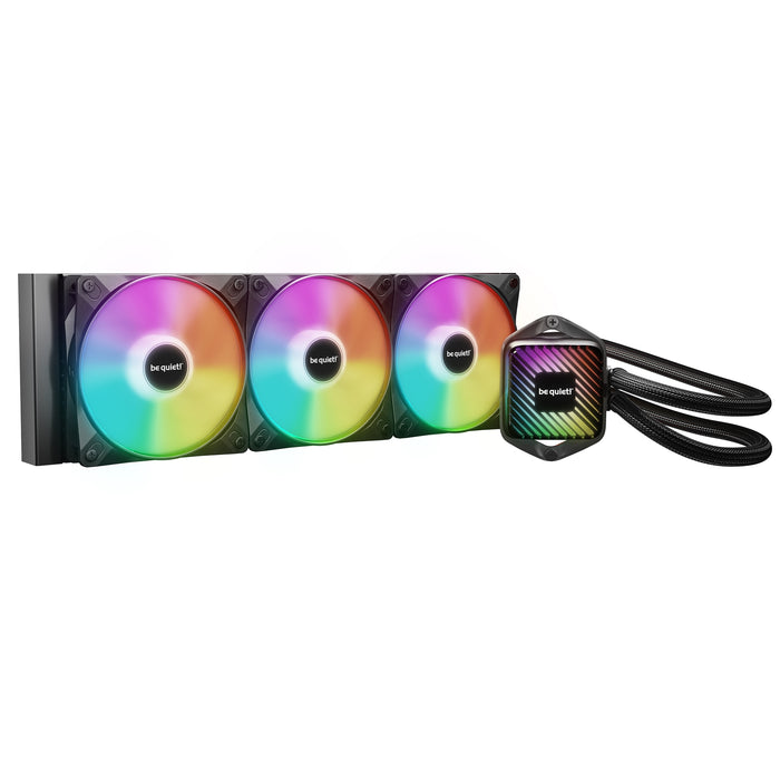 be quiet! Pure Loop 3 LX Liquid CPU Cooler, Universal Socket, 240mm Radiator, 3 x Light Wings LX PWM High Speed, Stylish ARGB cooling block featuring 10 included lighting foils, 3-year manufacurer's warranty.-Fans-Gigante Computers