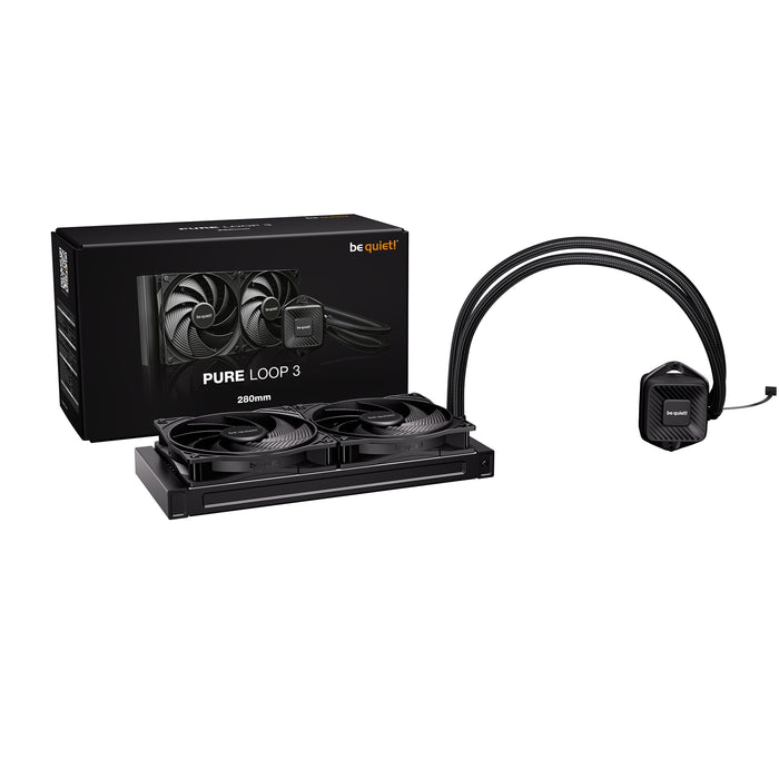 be quiet! Pure Loop 3 Liquid CPU Cooler, Universal Socket, 240mm Radiator, 2 x Pure Wings 3 140mm PWM High Speed, 3-year manufacurer's warranty.-Fans-Gigante Computers