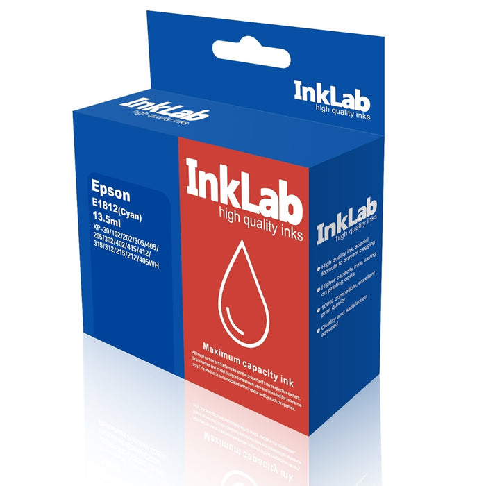 InkLab 1812 Epson Compatible Cyan Replacement Ink