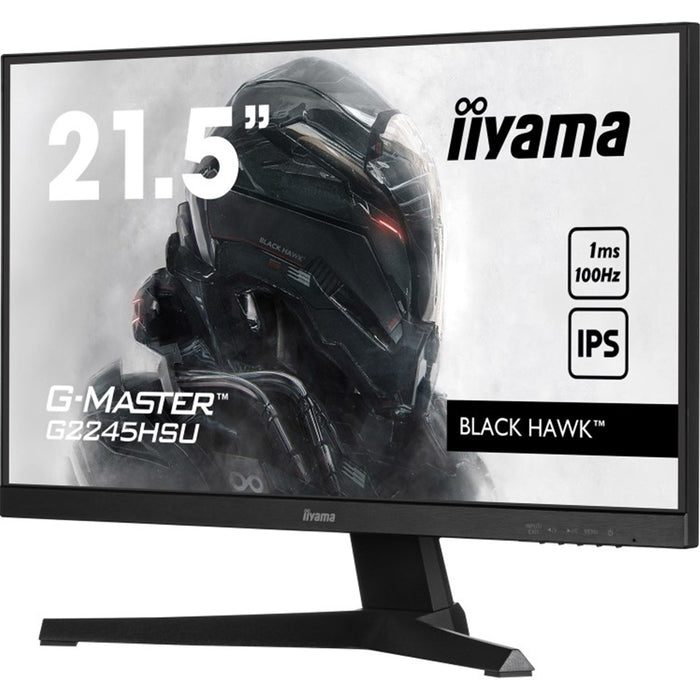 iiyama G-MASTER G2245HSU-B2 22 inch IPS Monitor, Full HD, 1ms, HDMI, DisplayPort, USB Hub, Freesync, 100Hz, Speakers, Black, Internal PSU, VESA-Monitors-Gigante Computers
