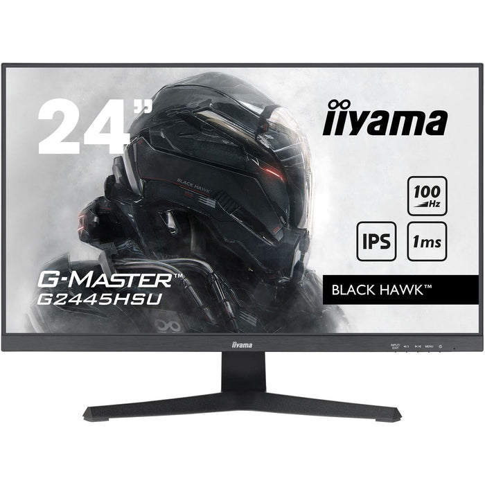 iiyama G-MASTER G2445HSU-B1 24 inch IPS Monitor, Full HD, 1ms, HDMI, DisplayPort, USB Hubx2, Freesync, 100Hz, Speakers, Black, Internal PSU, VESA-Monitors-Gigante Computers