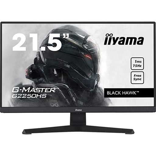 iiyama G-Master 21.5 Inch VA LCD, 75 Hz, Full HD 1920 x 1080, 1 ms, FreeSync, Full HD 1920 x 1080, 1 x HDMI, 1 x DisplayPort, 2 x USB, 2 x 2 W Speakers-Monitors-Gigante Computers