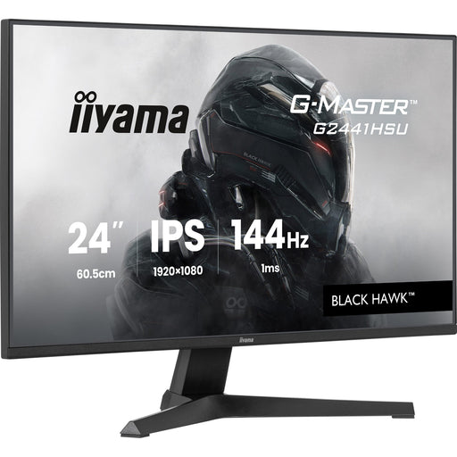 iiyama G-Master Black Hawk gaming monitor G2441HSU-B1 24" Black, IPS, Ultra Slim Bezel, Full HD, 144Hz, 1ms, FreeSync, HDMI, Display Port, USB Hub-Monitors-Gigante Computers