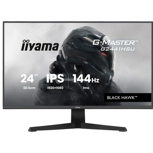 iiyama G-Master Black Hawk gaming monitor G2441HSU-B1 24" Black, IPS, Ultra Slim Bezel, Full HD, 144Hz, 1ms, FreeSync, HDMI, Display Port, USB Hub-Monitors-Gigante Computers