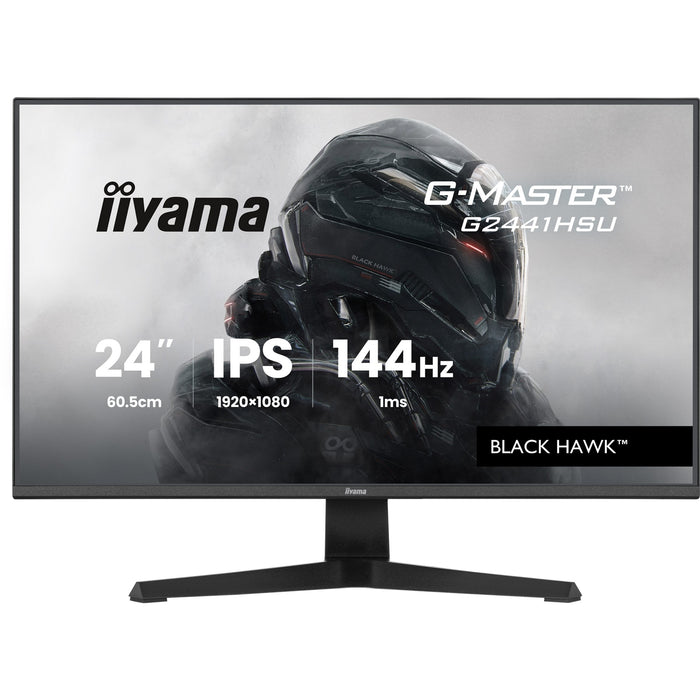 iiyama G-Master Black Hawk gaming monitor G2441HSU-B1 24" Black, IPS, Ultra Slim Bezel, Full HD, 144Hz, 1ms, FreeSync, HDMI, Display Port, USB Hub-Monitors-Gigante Computers
