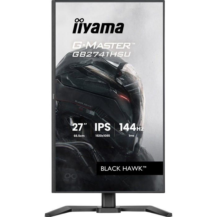 iiyama G-Master Black Hawk gaming monitor GB2741HSU-B1 27" Black, Height Adjustable, IPS, Ultra Slim Bezel, Full HD, 144Hz, 1ms, FreeSync, HDMI, Display Port, USB Hub-Monitors-Gigante Computers