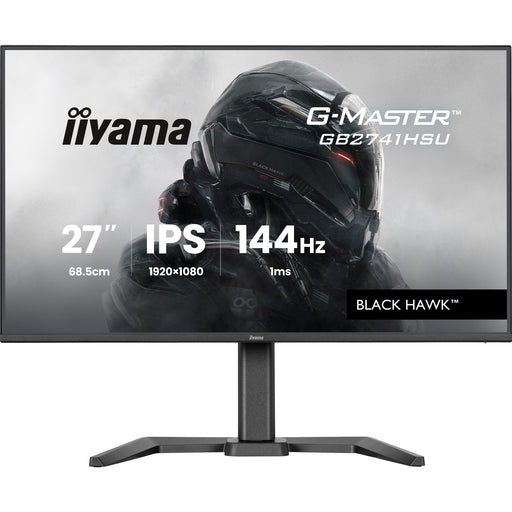 iiyama G-Master Black Hawk gaming monitor GB2741HSU-B1 27" Black, Height Adjustable, IPS, Ultra Slim Bezel, Full HD, 144Hz, 1ms, FreeSync, HDMI, Display Port, USB Hub-Monitors-Gigante Computers