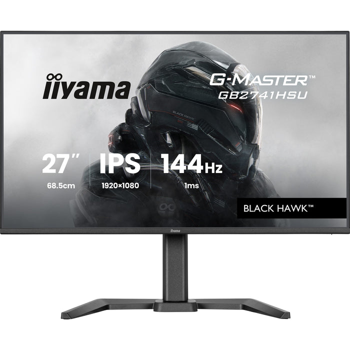 iiyama G-Master Black Hawk gaming monitor GB2741HSU-B1 27" Black, Height Adjustable, IPS, Ultra Slim Bezel, Full HD, 144Hz, 1ms, FreeSync, HDMI, Display Port, USB Hub-Monitors-Gigante Computers