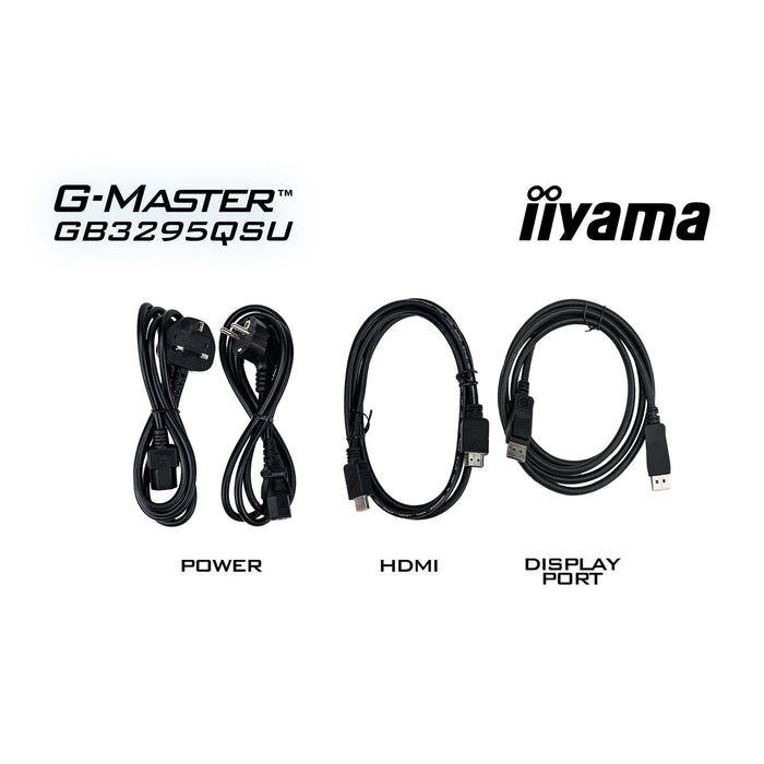 iiyama G-Master Red Eagle gaming monitor GB3272QSU-B1 32" Black, 2560 x 1440, 0.5ms, 180hz, Nvidia G-Sync, HDMI, DisplayPort, Height Adjustable, PIP and PBP-Monitors-Gigante Computers