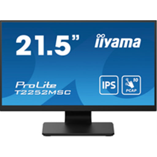 iiyama PROLITE T2252MSC-B2 21.5 Inch 10 Point Touchscreen IPS Monitor, Full HD, 5ms, USB Hub, HDMI, DisplayPort, Speakers, Black, Internal PSU, VESA-Gigante Computers