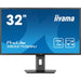 iiyama PROLITE XB3270QSU-B1 32 inch IPS Monitor, WQHD, 3ms, HDMI, DisplayPort, USB Hub, Freesync, 100Hz, Speakers, Black, Internal PSU, Height Adjustable, VESA-Monitors-Gigante Computers