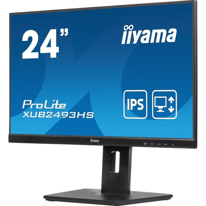 iiyama Prolite XU2493HS-B6 24 inch IPS Monitor, Full HD, 1ms, HDMI, DisplayPort, 100Hz, Speakers, Black, Internal PSU, VESA-Monitors-Gigante Computers