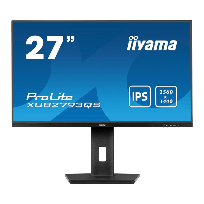 iiyama Prolite XU2793QS-B6 27 inch IPS Monitor, WQHD, 1ms, HDMI, DisplayPort, 100Hz, Speakers, Black, Internal PSU, VESA-Monitors-Gigante Computers