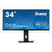 iiyama Prolite XUB3493WQSU-B5 34 inch IPS Monitor, Ultra Wide UWQHD, PIP, Freesync, 4ms, HDMI, DisplayPort, USB-Hub, 75Hz, Speakers, Black, Internal PSU, VESA, Height Adjust, Pivot-Monitors-Gigante Computers