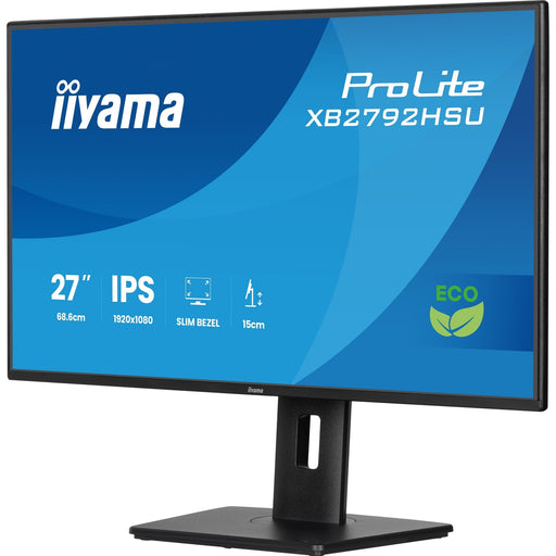 iiyama XB2792HSU-B1 27-Inch Eco IPS LCD, 120Hz, 1ms, Eyesafe & EyeComfort Certified, 1920x1080, 300 cd/m (2) Brightness, 1x HDMI,1 x DisplayPort, 2 x USB, 2 x 2W Speakers, TCO10, TUV-GS, Epeat Silver, Height Adjustable Stand-Monitors-Gigante Computers