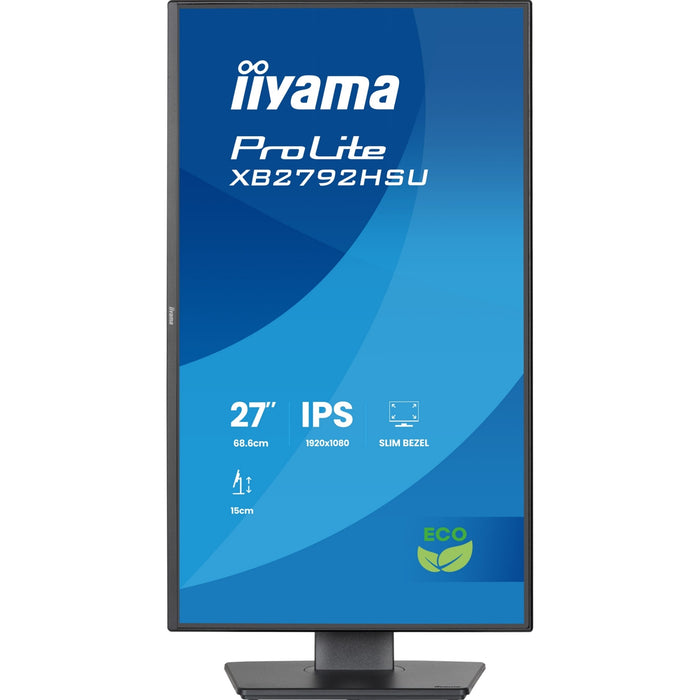 iiyama XB2792HSU-B1 27-Inch Eco IPS LCD, 120Hz, 1ms, Eyesafe & EyeComfort Certified, 1920x1080, 300 cd/m (2) Brightness, 1x HDMI,1 x DisplayPort, 2 x USB, 2 x 2W Speakers, TCO10, TUV-GS, Epeat Silver, Height Adjustable Stand-Monitors-Gigante Computers