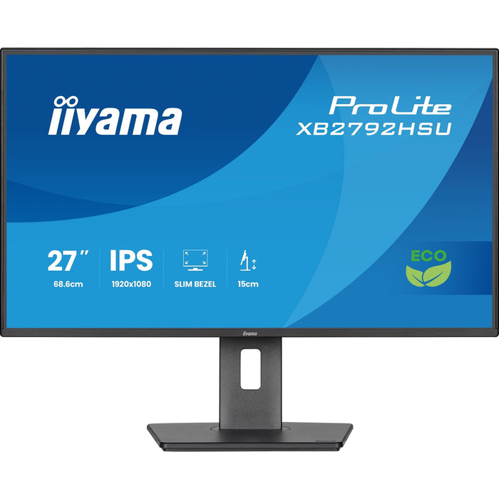 iiyama XB2792HSU-B1 27-Inch Eco IPS LCD, 120Hz, 1ms, Eyesafe & EyeComfort Certified, 1920x1080, 300 cd/m (2) Brightness, 1x HDMI,1 x DisplayPort, 2 x USB, 2 x 2W Speakers, TCO10, TUV-GS, Epeat Silver, Height Adjustable Stand-Monitors-Gigante Computers