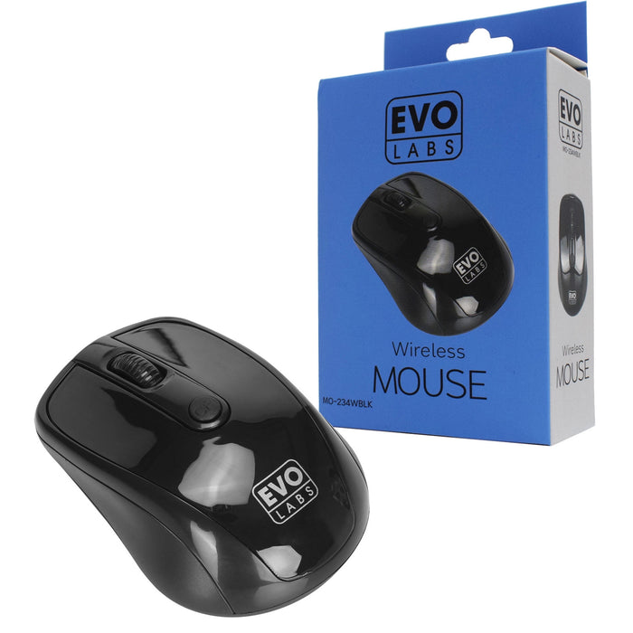 Evo Labs MO-234WBLK Wireless Black Mouse